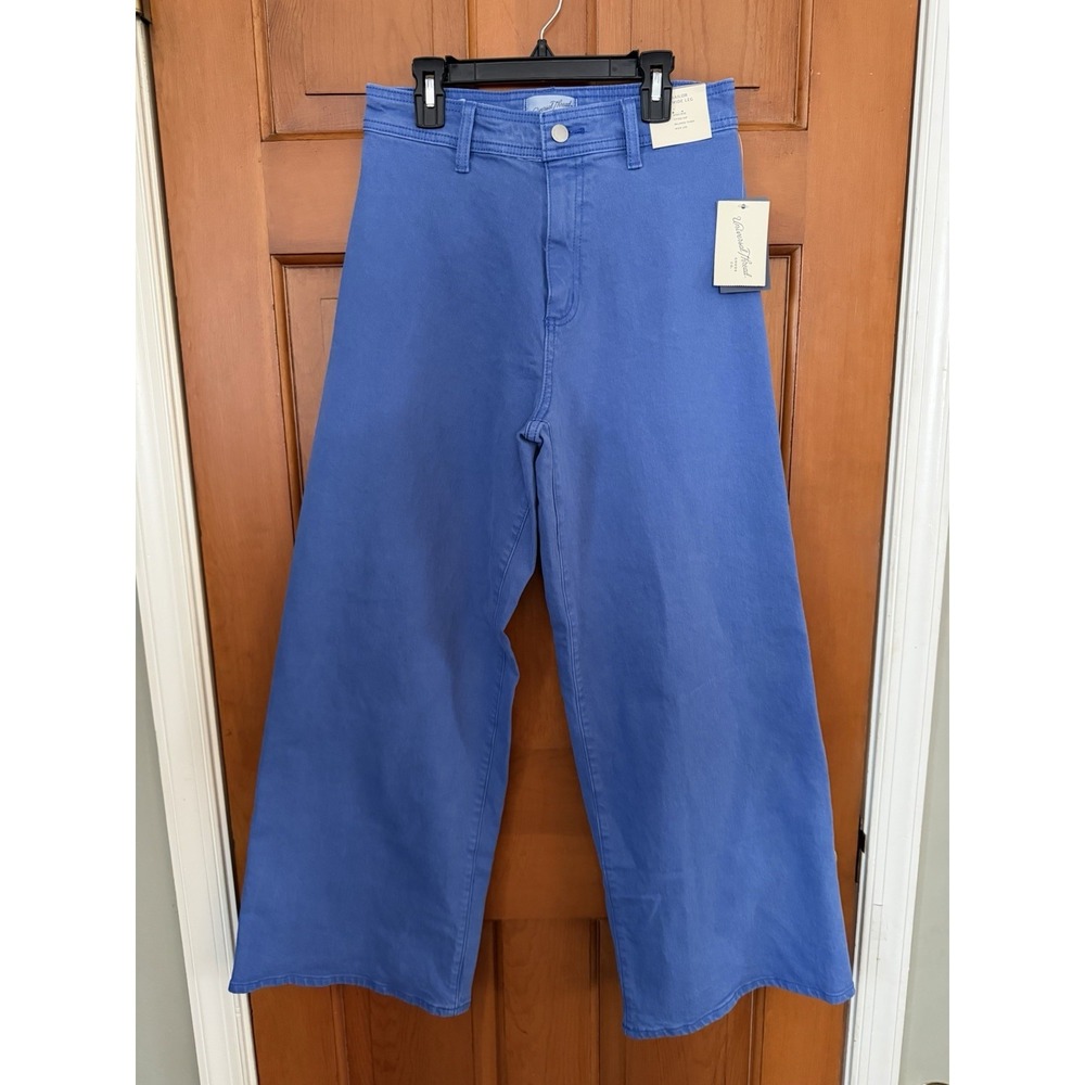 Women's Universal Thread Blue Sailor Wide Leg Jeans 4th Of July Size 6 High Rise